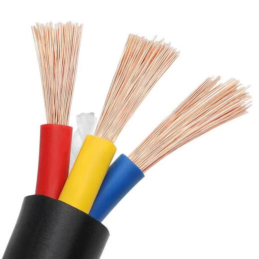 National standard three-phase flexible cable 2 cores 3 cores 4 cores 1.01.52.546 square meters power cord sheathed wire waterproof and antifreeze National standard 3 cores 4 square meters up to 5000 watts 100 meters free tape + pen + plug + socket
