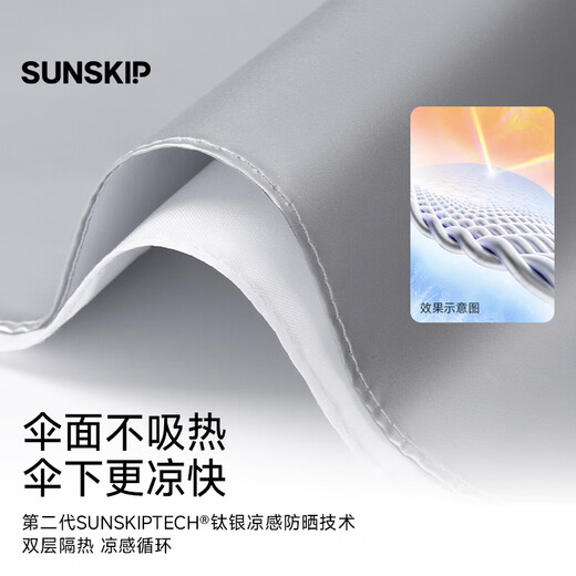 SUNSKIP Lost Magic Mirror Parasol Sun Protection Sun Umbrella Anti-UV Fairy Rain Umbrella Women's Double Layer Portable Folding Trifold Umbrella Cat's Eye Model Tanzanite Blue Double Layer Trifold Umbrella