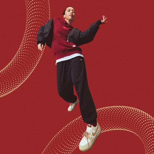 Nike (NIKE) SPORTSWERA Nike Spirit Snake Welcome Series Women's Oversize Wind Pullover Hoodie HV8461-677 XS