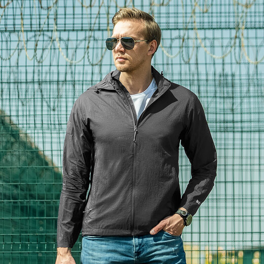 Longya Chaqueta cortavientos portátil ligera Longya de quinta generación de grado B4, chaqueta de protección solar informal de verano para exteriores, para desplazamientos, color gris acero titanio S 170/92A (120-140 Jin Jin equivale a 0,5 kg)