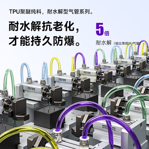 PU -Luftrohrluftkompressorluftpumpe Explosion Luftdruck Rohr Hochtemperatur Nylon Hochdruck transparenter Pneumatikschlauch PA12101 (mit Druck von 30 kg deutschem Material 10 Meter