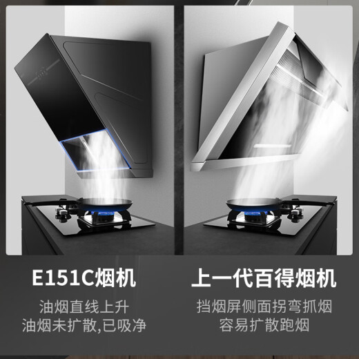 百得（BEST）侧吸式抽油烟机家用小尺寸695mm20立方大吸力烟机触控式一级能效脱排油烟机国家补贴20% 【单烟机】CXW-260-E151C