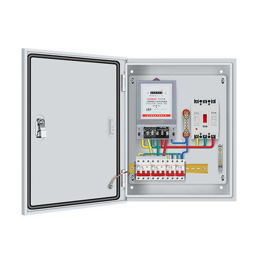 G CDQCN three-phase electric meter box complete set of distribution box surface-mounted outdoor power waterproof box 380v household electric box finished power cabinet Chint meter configuration 1 light white in stock
