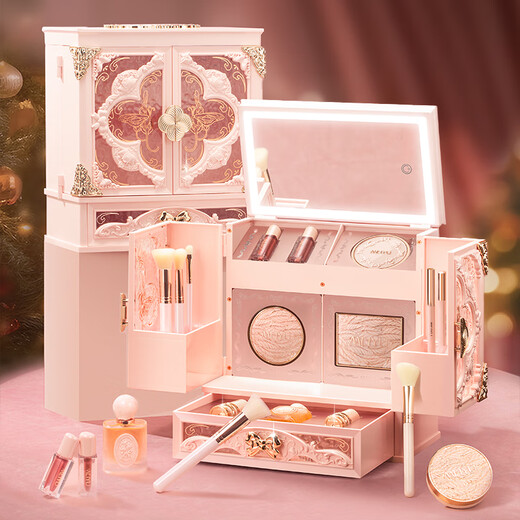 MEIYU Dielianhua Christmas gift for girlfriend birthday girl makeup lipstick gift box cosmetics complete set Dielianhua 14-piece set - including three-color beauty mirror. An e-card is required to contact customer service