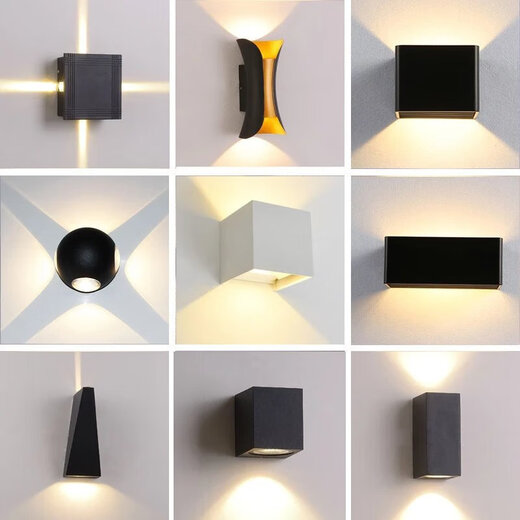 Bull (Bullen) Beleuchtung der gleichen modernen einfachen Wasserdurchmesser-LED-Wandleuchten im Freien, LED LED HOTEL Creative Gang Treppe Korridor Wohnzimmer Bett 1688-12w 1W