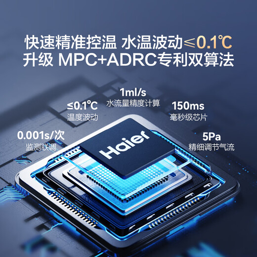 Haier YD5 13-liter liquefied gas water heater for home use, ECO energy saving, low water pressure start, fast heating and silent, 15% national subsidy, trade-in, wind resistance and anti-freeze