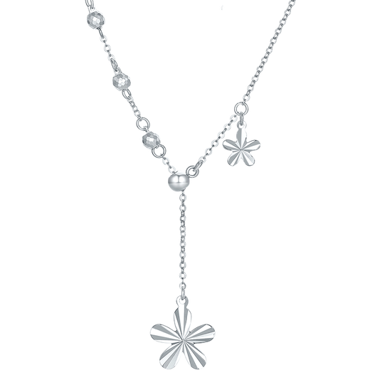 Saturday blessing five-star gold beads PT950 platinum necklace for women platinum pendant B0614904 42+5cm about 2.53g gift