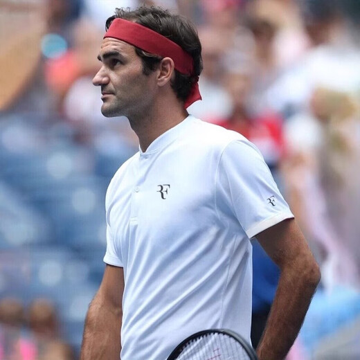 2025 New Professional High-end Tennis Suit Men's Moisture-Absorbent and Quick-Drying Henley Collar POLO Shirt Breathable Sports Shorts 399 White_Federer (Moisture-Absorbent-Quick-Drying) L