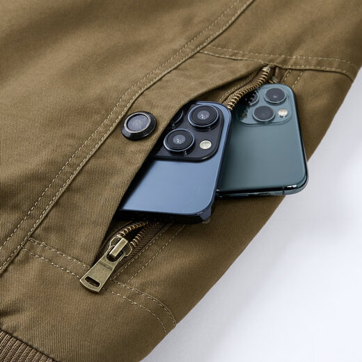 Jeep (JEEP) fleece jacket men's winter warm thickened pilot jacket pure cotton workwear casual cotton coat men's large size cotton jacket camel XL recommended weight 150Jin Jin equals about 0.5 kg