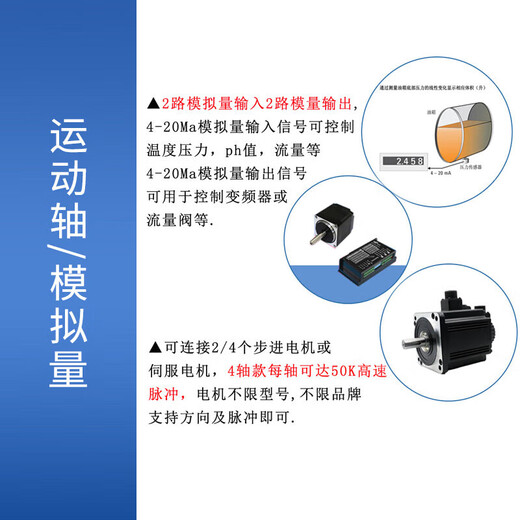 Yue Changsheng domestic Chinese programming PLC motion controller 24 in 24 out multi-function time relay PLC2/4/6 axis + SFa-2424MR (relay) single PLC bare metal