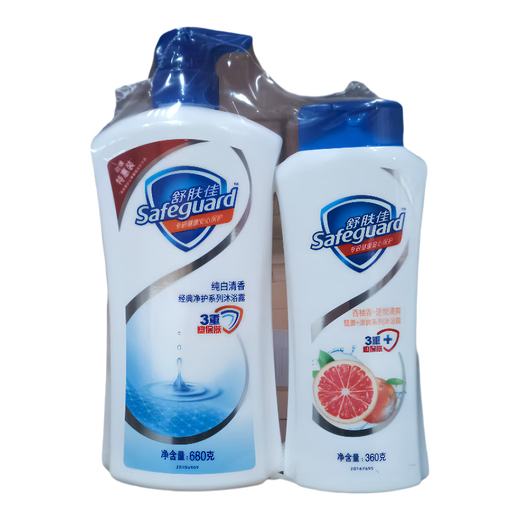 
Shufujia Health Cleansing Shower Gel 680g + 360g Pure White Fragrance + Grapefruit Flavor Large Capacity [Clearing Up for Expiration]