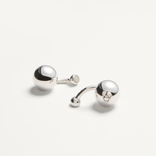 Valentino Valentino [chinesisches Valentinstagsgeschenk] Herrenpoetique des Gouttes Einseitige Metallohrringe Silber Einsgroße