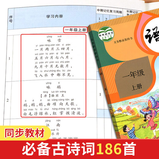 艾宾浩斯小学必背古诗词复习计划表初中古诗文遗忘曲线本1-6年级背诵打卡计划艾宾浩斯记忆法背单词本 【艾宾浩斯】小学生必背单词654打卡计划