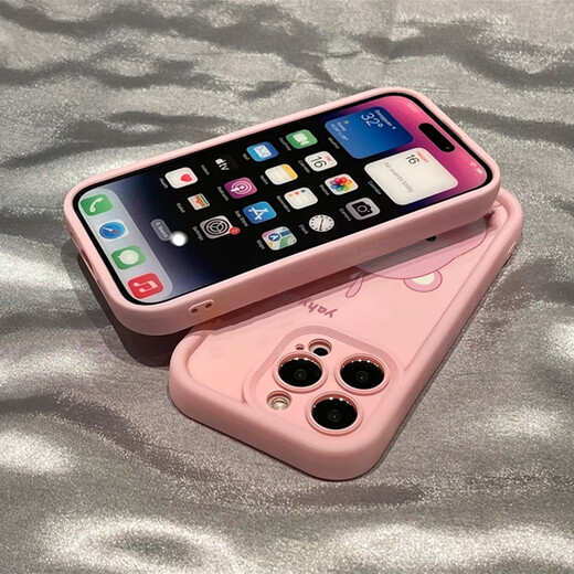 Winnie's funny little beaver skin-feeling shell suitable for Apple 16 promax mobile phone case new 15Pro cute cartoon all inclusive 14 soft silicone women's style 13 best friend 12 fashion 11 anti-fall precision skin-feeling pink-middle finger little beaver LY iPhone 16 Pro Max