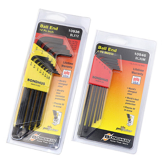 
CLCEY United States imported public-English ball head hexagon wrench set flat-head hexagonal key screwdriver 12137 flat-head 0.05-3/813 piece set