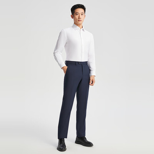 雅戈尔衬衫男TP免烫衬衫春夏青年男长袖衬衫全棉斜纹白衬衫商场同款 漂白素色YLTP110776BBA 40 （175/92A）