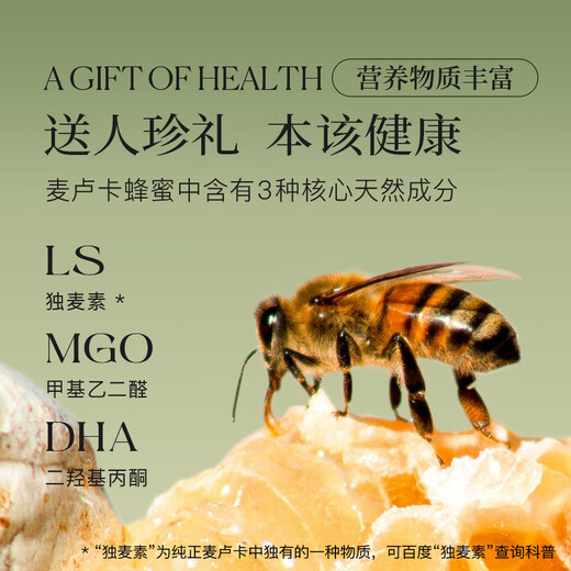 Miranda (NZGOLDHEALTH) New Zealand imported Manuka honey UMF5+250g*2 New Year's Day gift box gift New Year's gift for elders