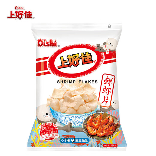 上好佳 膨化零食鲜虾片128g