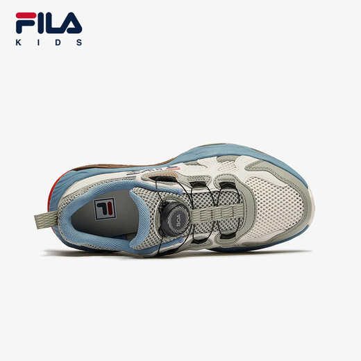 Fila Fila Chaussures pour enfants Chaussures de formation complète des enfants 2025 Summer Sports Chaussures Sports For Hommes et filles Middle Enfants Chaussures de plein air Blanc / Église Stone Green-Ja 37 Longueur intérieure 23,5 cm