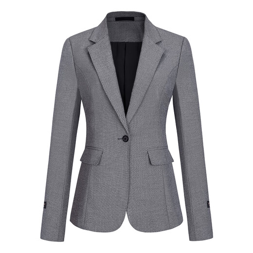 Purple Charming Gray Suit Jacket Women's Slim Fit Autumn and Winter Formal High-end Men's and Women's Suits Sales Department Work Clothes Light Gray (Single-piece Women's Suit) 3XL
