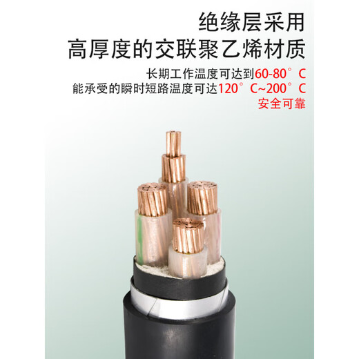 正泰（CHNT）正泰ZRYJV电缆线国标铜芯345芯507095120平方工程电力电缆 3x15099点99无氧铜