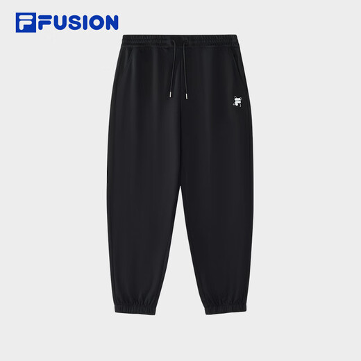 Fila Fusion Fila Fashion Brand Knited Pants 2025 Summer New Fashion New Fashion Flowing Pantalones casuales [Hombres] Negro - Bk L