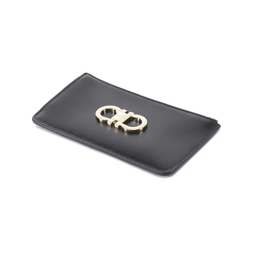 Second-hand 99 new unused Ferragamo women's bag women's leather Gancini credit card bag card holder 220629 0770767 black