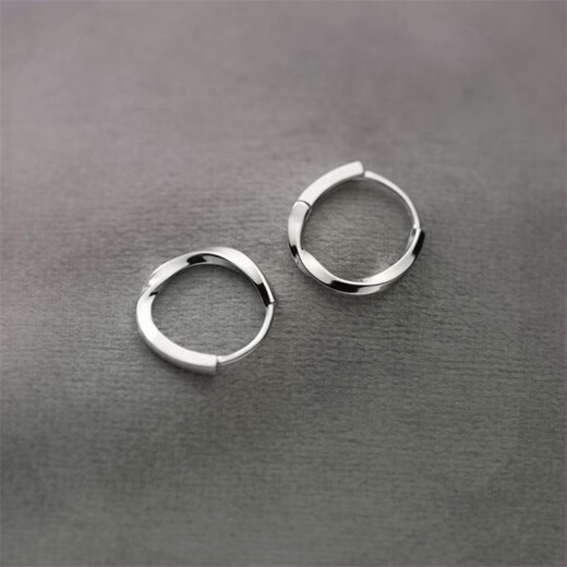 Guanpuge Fat Donglai same style pt950 platinum earrings for women Pt950 earrings temperament earrings platinum earrings fashionable sleeping Mobius earrings (pair)