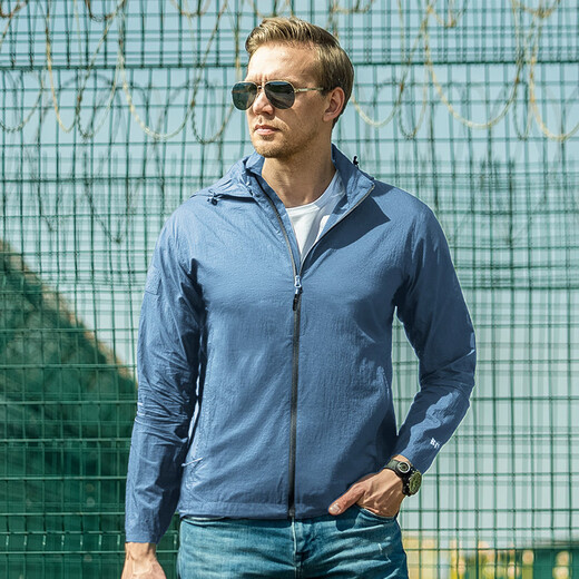 Longya Chaqueta cortavientos portátil ligera Longya de quinta generación de grado B4, chaqueta de protección solar informal de verano para exteriores, para desplazamientos, color gris acero titanio S 170/92A (120-140 Jin Jin equivale a 0,5 kg)
