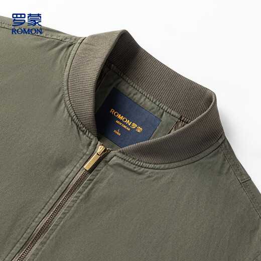 
Romon Spring and Autumn Fashion Baseball Collar Top Men's Comfortable and Versatile Cotton Men's Leisure Jacket LM1G363X9221