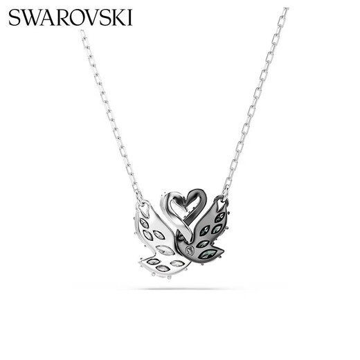 Swarovski (SWAROVSKI) SWAN black and white two-color swan Shijia hugging goose necklace girl birthday gift