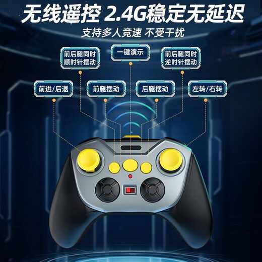 Bosile Intelligent Remote Control Robot Dog Children's Remote Control Car Toy Gesture Sensing Mechanical Pet Dog Little Boy Birthday Gift Handle Remote Control Eight-Wheel Robot Dog Silver 2 Sets of Lithium Batteries - 120 Minutes of Battery Life