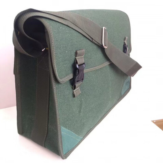 An Junsheng construction site tool bag thickened canvas wear-resistant large repair hardware tool satchel water and electricity canvas bag thickened and strong white large extra thick with compartment 40*14*30