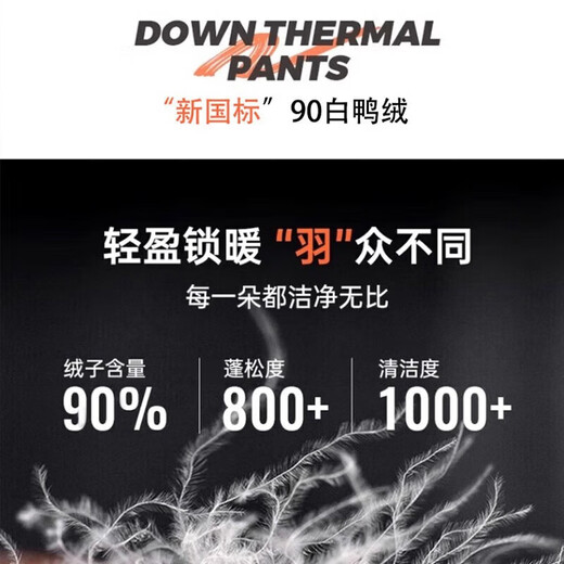 Down pants women's winter new style white duck down plus down thickening can be worn outside high-waisted overalls minus 40 degrees warm pants black real duck down cold resistant minus 30 XL suitable for 110-120 Jin Jin equals 0.5 kg