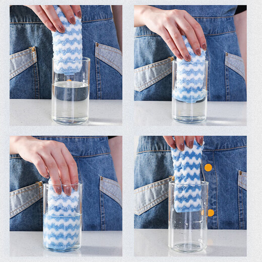 Cleaning rag 25cm*25cm edge-locked, water-absorbent, non-greasy kitchen dishcloth, hand towel, rag, mixed colors, random - 10 pieces