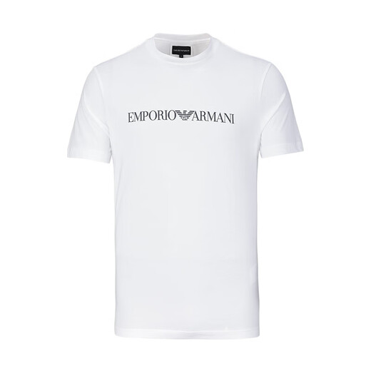Armani (ARMANI) Men's Classic Versatile Fashion T-shirt 12006 Gift White M