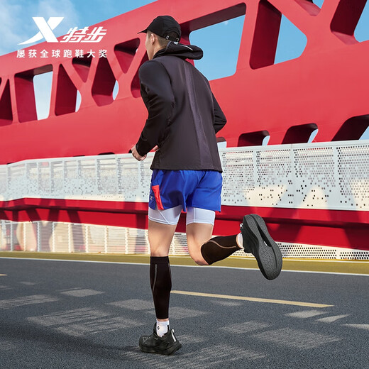 Xtep 2000 km third generation running shoes for men 2000 km third generation devil running shoes wear-resistant breathable running shoes for women the darker the more you practice black 42