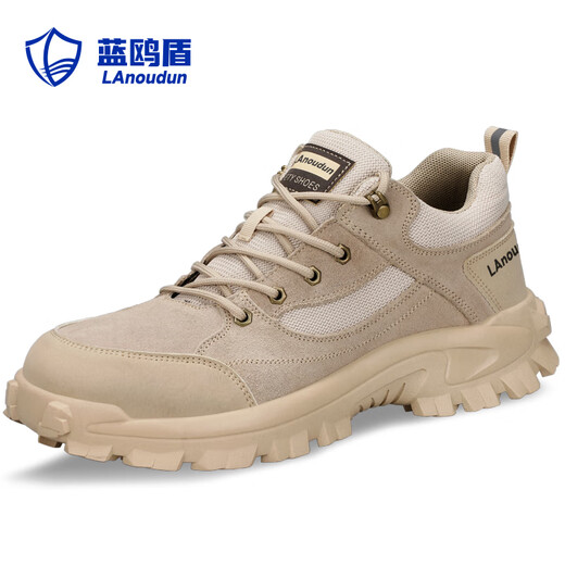 Blue Owl Shield Labour Protection Schuhe Herren bequemer Kleidung-resistenter Stahlbox Anti-Smash Anti-Puncture Isoliert sommerliche Sicherheitschuhe Schutzschuhe Schuhschuhe [bequem und anti-hergestellt] Gummi-Sohle 40 40