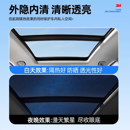 3M spot car sunroof insulation film safety explosion-proof film privacy film small sunroof film new energy panoramic sunroof film panoramic sunroof 150*90cm Tesla