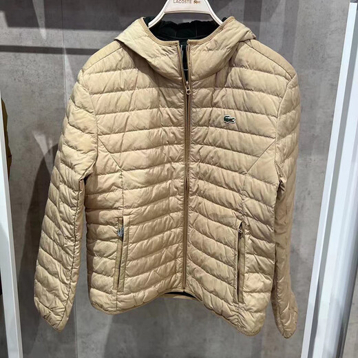 LACOSTE French crocodile men's autumn and winter casual lightweight warm water-repellent short down jacket for men | BH8522 031/black L 50