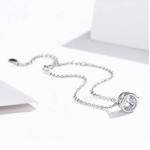 Guanpuge Fat Donglai same style pt950 platinum moissanite bracelet stone PT950 round diamond bubble white gold 1 carat single diamond 18K gold 50 points 16+4 cm