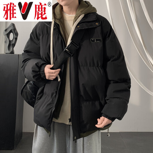 
Yalu fake two-piece cotton jacket men's winter loose casual thickened warm cotton jacket Japanese trendy hooded cotton jacket [9999] apricot color L (recommended 140-150Jin [Jin equals 0.5 kg])