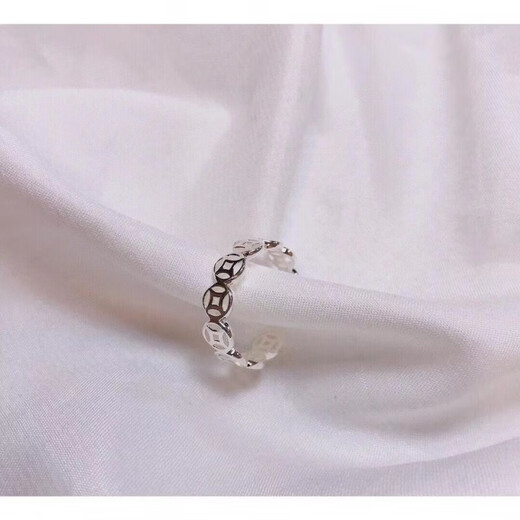 Tongrubi pure silver ring 9999 sterling silver copper coin open female fashion versatile 2025 silver jewelry index finger ring finger Qian Duoduo