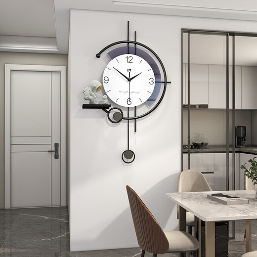 Jiujiuda modern simple clock wall clock living room 2025 new Internet celebrity atmosphere home fashion restaurant creative clock wall hanging