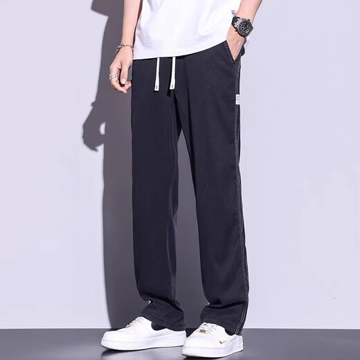 啄木鸟天丝牛仔裤男士春夏季薄款宽松凉感冰丝直筒裤运动休闲高端长裤子 1048浅蓝色 XL /125-155斤