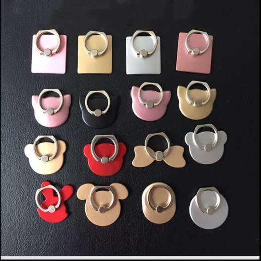 Zhenyikang Handy-Ringschnallenhalter, Tablet-Lazy-Halter, rutschfest, Anti-Verlust, Anti-Fall, leicht und klebrig, fällt nicht ab, Desktop-Halter, ultradünner Zugring auf der Rückseite, dickes, dickes Gold – zufälliger Stil