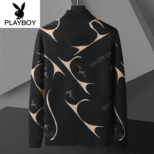 Playboy (Playboy) Chaqueta de cárdigan de punto para hombres suéter de primavera y otoño nuevo tendencia tortuosa y versátil delgada otoñal