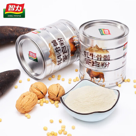 智力山东阿胶蛋白粉6罐*1盒牦牛骨髓蛋白粉 中老年益生元高钙蛋白粉 牦牛骨髓蛋白粉1050g(175g*6罐)