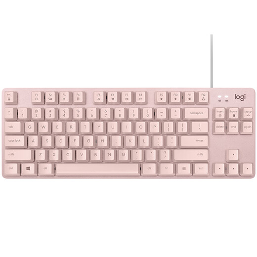
Logitech K835 wired mechanical keyboard e-sports office laptop pink red axis girls typing laptop K835 white-rainbow keycap blue axis x no x official standard