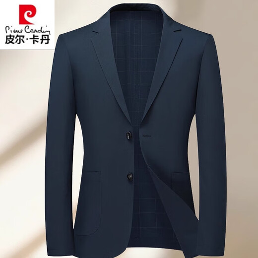 Pierre Cardin Business Thin Dünn elastischer Atmungsanzug 2025 Frühlings- und Herbst-Herren-Vater-Anzug Business High-End-Anzug Jacke 9928 Blau M 170/100-120jin [Jin gleich 0,5 kg]